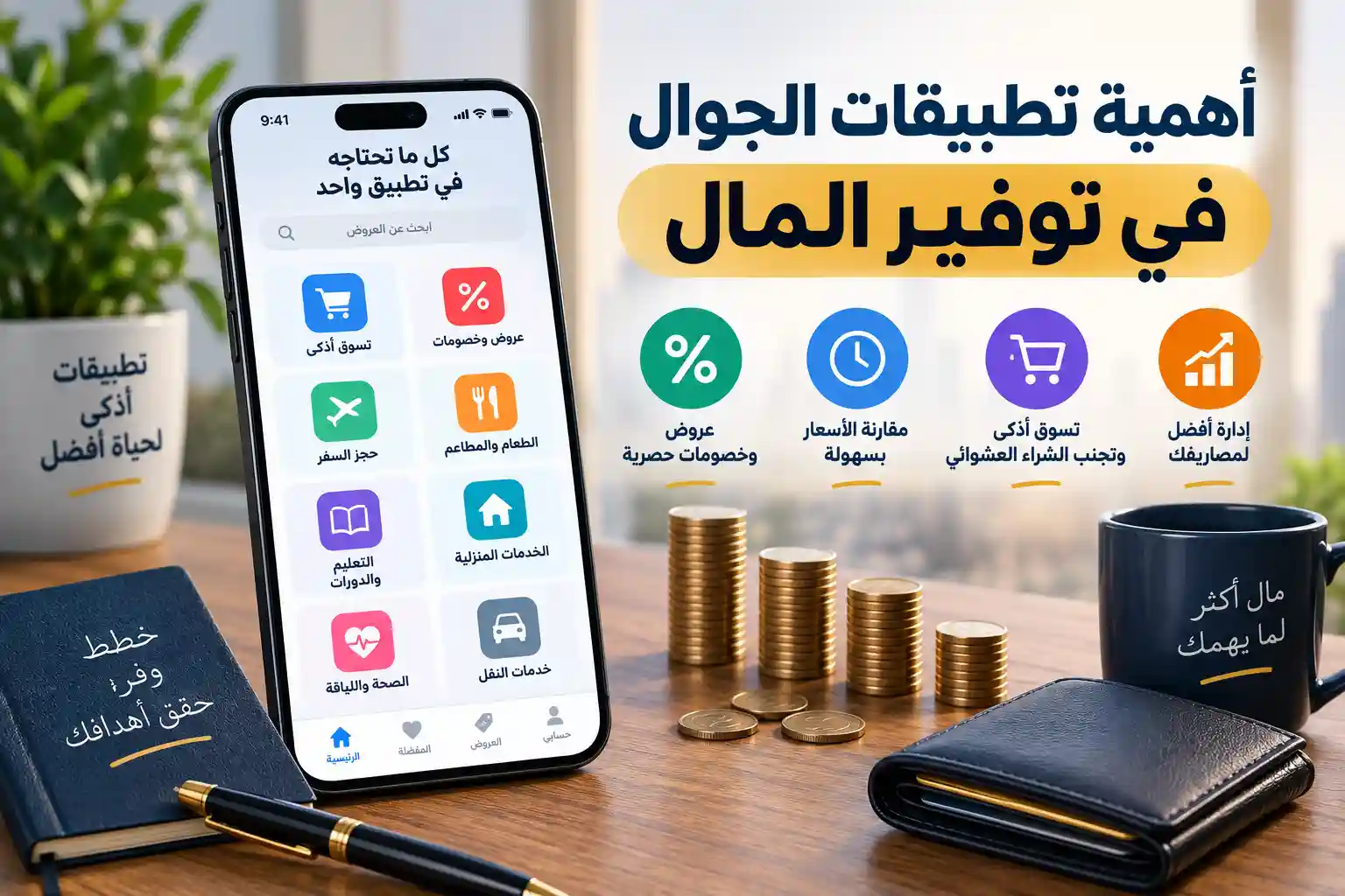 أهمية تطبيقات الجوال في توفير المال