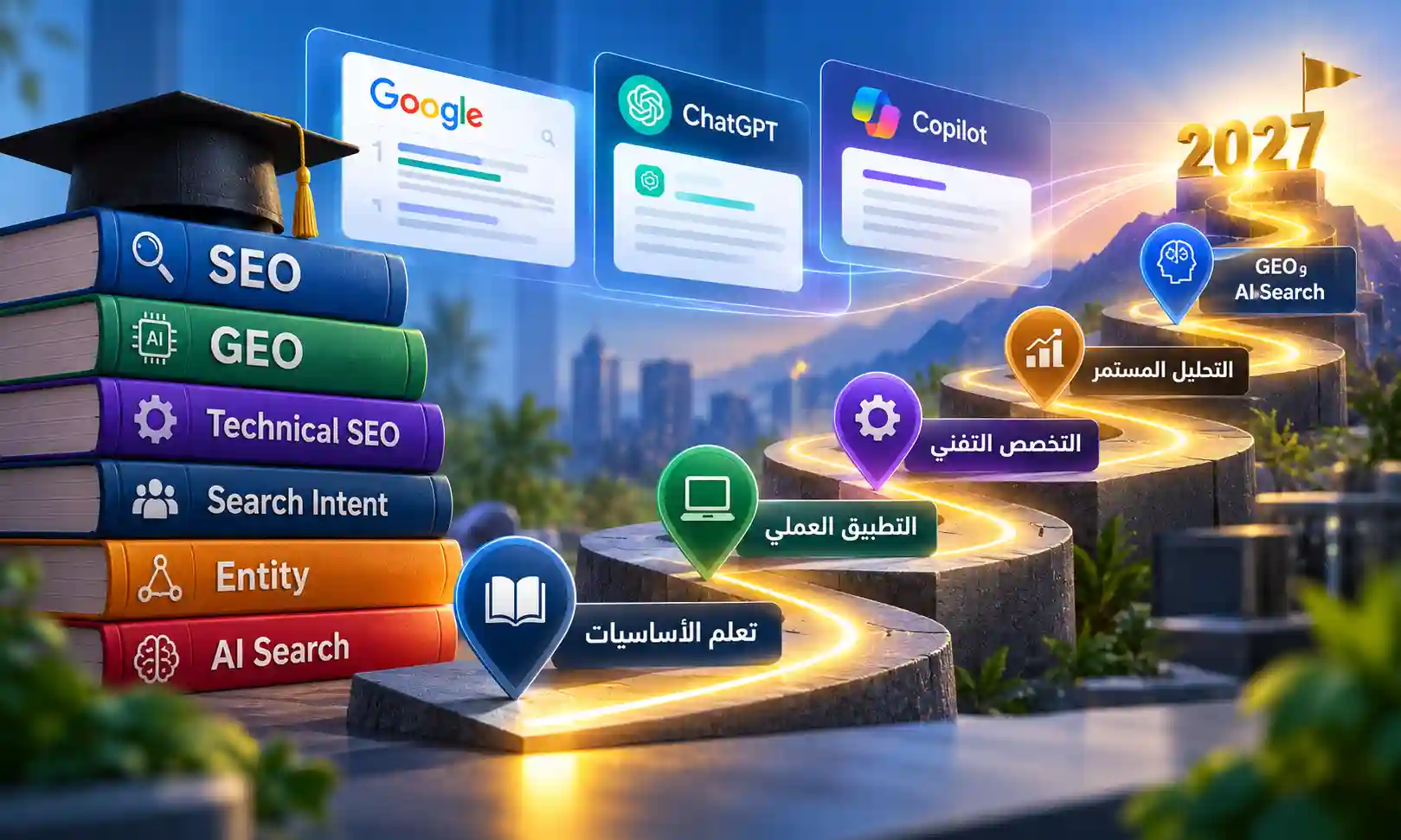 كيف تتعلم SEO وGEO من الصفر إلى الاحتراف في 2027؟ دليل أكاديمي ومنهج عملي لتعلم تحسين محركات البحث والـAI Search 2 كيف تتعلم SEO وGEO من الصفر إلى الاحتراف